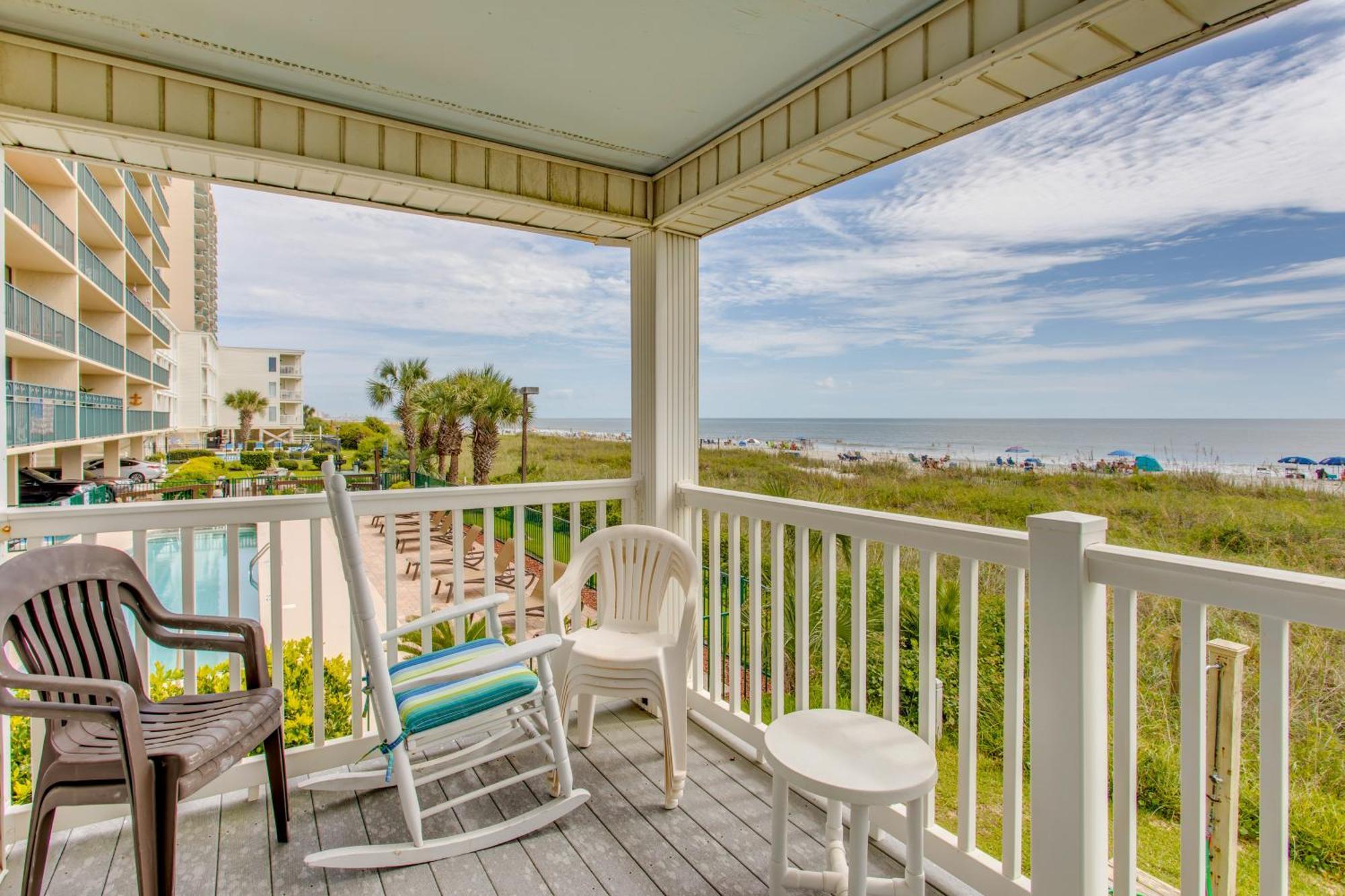 Sunny Windy Hill Beachfront Condo With Private Patio Myrtle Beach Exterior foto